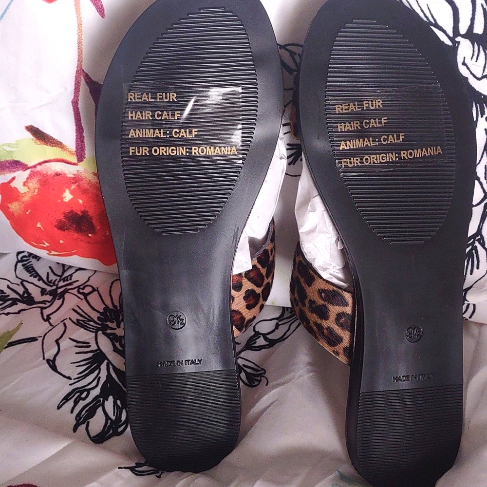 KENNETH COLE PALM SANDALS *NATURAL CALF-HAIR - Picture 8 of 17